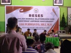 Dalam Reses Ketua DPRD Provinsi Jambi di Jelutung, Warga Keluhkan Banjir Yang Terus Terjadi