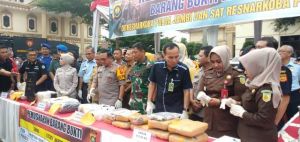 Barang Bukti Narkotika Dimusnahkan, Kapolda Jambi: Pukul Mundur Bandar Narkoba
