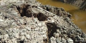 Sepekan Usai Dikerjakan, Tanggul Senilai Rp 3,5 Miliar di Pangkal Babu Jebol