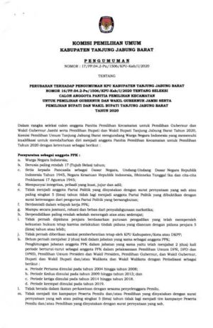 KPU Buka Lowongan Seleksi PPK, Baca Pengumumannya Disini