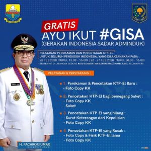 Fachrori Imbau Masyarakat Manfaatkan GISA, Rekam dan Cetak KTP Gratis