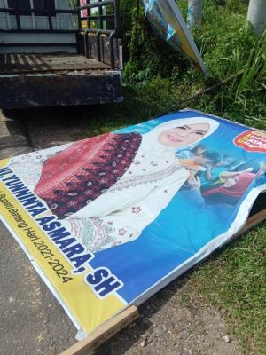 Relawan YA: Baleho Dirusak Kami Bergerak, Jangan Ganggu Ibu Yunninta