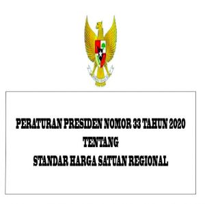 Presiden Teken Perpres Nomor 33 Tahun 2020 tentang Standar Harga Satuan Regional