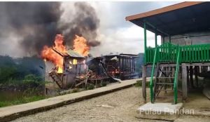 Polda Jambi Bakar 3 Unit Basecam Narkoba di Pulau Pandan