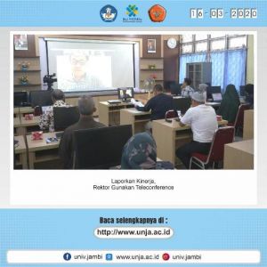 Laporkan Kinerja ke Dewan Pengawas, Rektor Unja Gunakan Teleconference