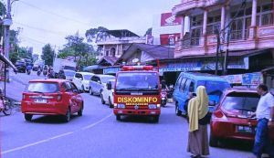 Gunakan Armada Damkar Keliling Bangko, Diskominfo Sampaikan Himbauan Bupati Tentang Corona
