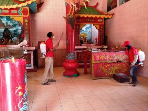 PDIP Provinsi Jambi Lakukan Penyemprotan Disinfektan Di Sejumlah Lokasi Ini