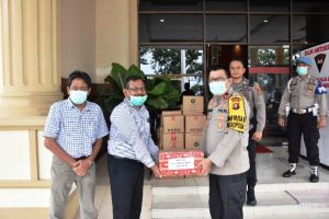 Polda Jambi Kembali Terima Bantuan Pencegahan Penyebaran Covid-19