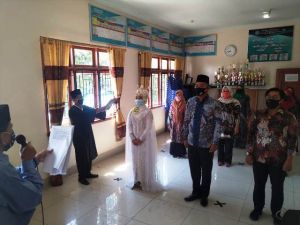 Delvia Giovani Kenakan Gaun Akad Nikah Saat Dilantik Jadi Anggota PPS