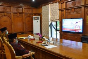 Gubernur Fachrori  Ikuti Rakornas Pengawasan Intern Pemerintah Tahun 2020 secara Virtual