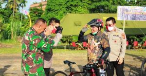 Ketika Kapolda, Danrem 042/Gapu dan Irjen Pol (Purn) Muchlis Gowes Bersama Perangi Narkoba
