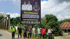 Semangat Gotong Gotong Royong Bangkit Lagi dengan Kehadiran Satgas TMMD di Labuhan Pering 