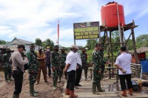 Pembangunan Sumur Bor Program TMMD Kodim 0419/Tanjab Juga Dicek Tim Wasev Mabesad
