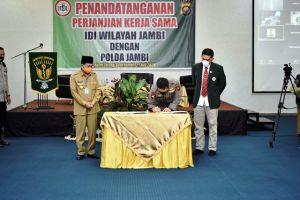 Gubernur Apresiasi Perjanjian Kerjasama IDI dan Polda Jambi Di Bidang Pelayanan Kesehatan