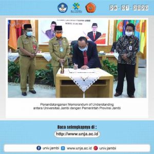 Kembangkan Potensi Pariwisata, Unja Tandatangani MoU dengan Pemprov Jambi