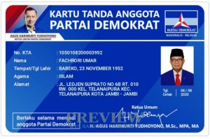 Soal KTA Demokrat Fachrori Umar, Cik Bur: Untuk Apa Dipersoalkan