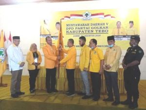 Sukandar Terpilih Aklamasi Pimpin Golkar Tebo