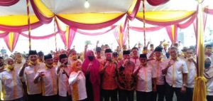 Terapkan Protokol Covid-19, Tim Pemenangan Publik CE-Ratu Kota Jambi Resmi Dilantik