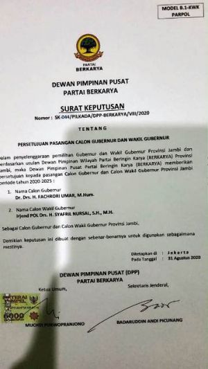 Berkarya Versi Tommy Ditolak KPU, Beredar Berkarya Versi Muchdi PR Dukung FU - Syafril Nursal