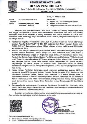 Belajar Dari Rumah Diperpanjang Mulai Hari Ini Sampai Dua Minggu Kedepan 