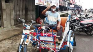 Dukungan Terus Mengalir, Kali ini Tukang Becak Dan Pasukan Oranye  Pilih Nomor 2 Fachrori-Syafril