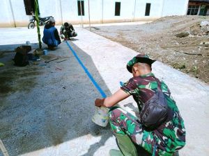 Bangun Lapangan Voli, Dandim 0417 /Kerinci Harap Sungai Langkap Lahirkan Atlet Berprestasi