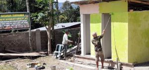 Pembangunan Fasilitas MCK Masjid di Desa Sungai Langkap Hampir Rampung