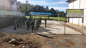 Bangun Disiplin dan Evaluasi Capaian Kerja TMMD di Apel Pagi