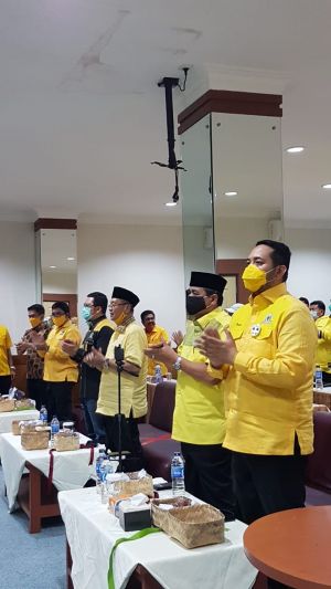 Konsolidasi Pemenangan CE-Ratu di Golkar Dihadiri HBA, CE: Terima Kasih Bang HBA