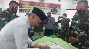 Danrem 042 Gapu Tandatangani Berita Acara dan Penyerahan Hasil TMMD Kodim 0417 Ke Bupati Kerinci