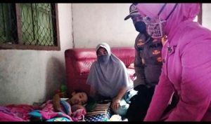 Besuk Anak Terkena Kanker, Kapolres Merangin: Semangat Dik Kholis
