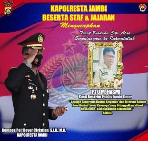 Kapolresta Berduka, Kanit Reskrim Polsek Jambi Timur Meninggal Dunia