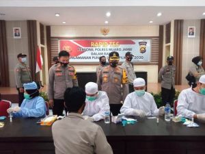 293 Personil Polres Muaro Jambi yang Bertugas di TPS Jalani Rapid Test, Kapolres: Sukseskan Pilkada