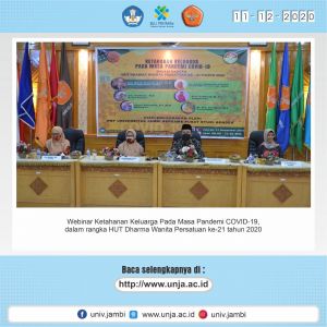 DWP Unja Adakan Webinar Ketahanan Keluarga Pada Masa Pandemi
