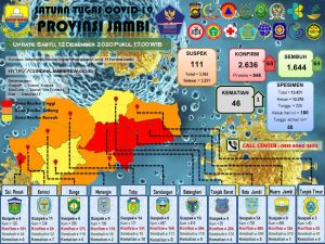 Update Kasus Covid-19 di Provinsi Jambi, Bertambah 63 Orang 