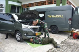 Denpal II/2 Jambi Laksanakan Harwat Kendaraaan Dinas Korem 042/Gapu