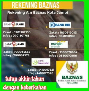 Kumpulkan Rp7 M Tahun 2020, Basnaz Kota Jambi: Terima kasih Donatur