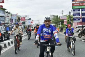 Sekda Lepas Gowes Virtual HUT ke-64 Provinsi Jambi  