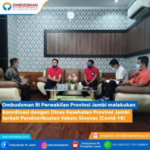 Ombudsman Perwakilan Jambi Awasi Distribusi Vaksin Covid-19