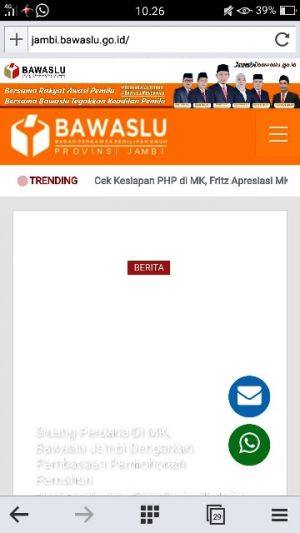 Sempat Diretas, Website Bawaslu Jambi Kembali Normal