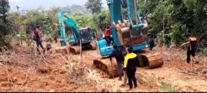 Giliran Polres Bungo Giring Keluar Empat Alat Berat dari Lokasi PETI