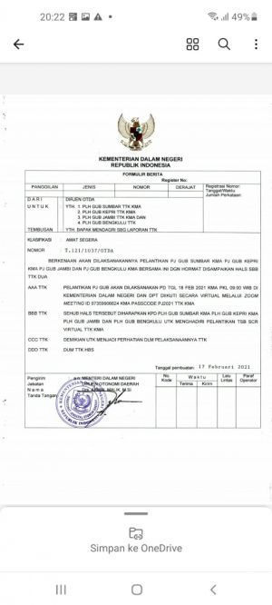 Pj Gubernur Jambi Dipastikan Dari Kemendagri Dilantik Besok