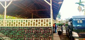 TNI dan santri Bersatu Hias Lokasi Pembukaan TMMD, Begini Penampakannya