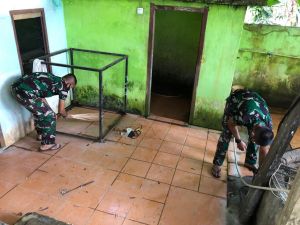 Lagi, Satgas TMMD Bersihkan Masjid di Desa Mekar Jaya
