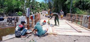 Jembatan TMMD Ketiga Telah Selesai dan Bisa Dilalui Warga