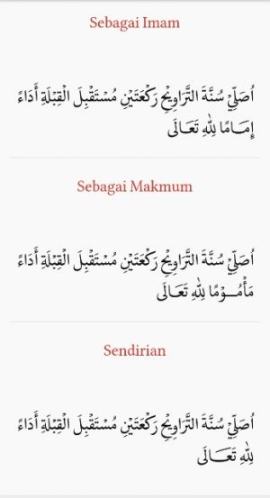 Lafal Niat Salat Tarawih Sendiri, Makmum dan Jadi Imam