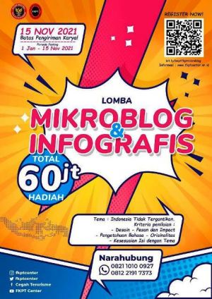 Ayo Ikutan.. Lomba Mikroblog dan Infografis yang Digelar BNPT Berhadiah Rp60 Juta