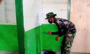 Renovasi RTLH Hampir Rampung, Satgas TMMD Mulai Lakukan Pengecatan