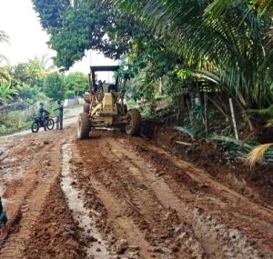 Satgas TMMD Berhasil Tembus 2 KM Titik Terparah  dari 7 Km Lebih Pembangunan Peningkatan Jalan