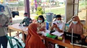 Satgas TMMD  111 Kodim 0420 Sarko Gelar Serbuan Vaksinasi Untuk Masyarakat